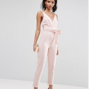 ASOS Light Pink Jumpsuit with Waist Tie